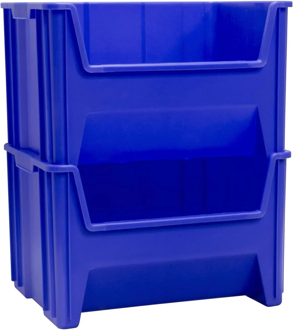 Akro-Mils 13017 Stack-N-Store Heavy Duty Stackable Open Front Plastic Storage Container Bin, (15-Inch x 20-Inch x 12-1/2-Inch), Gray, (3-Pack)