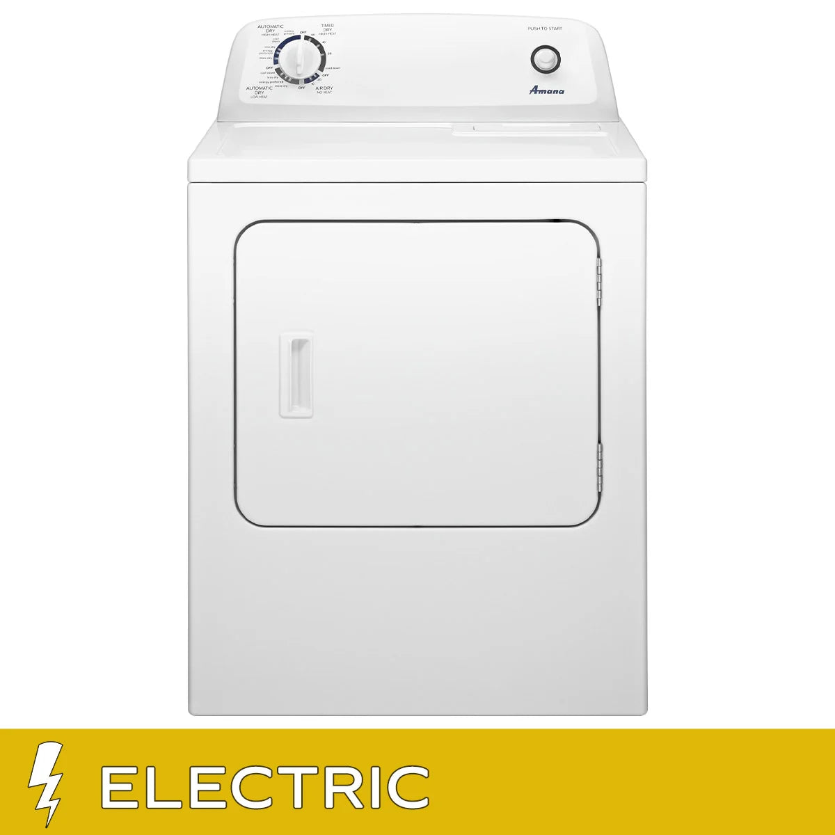 Amana 6.5 cu ft. White Electric Dryer with Automatic Dryness Control