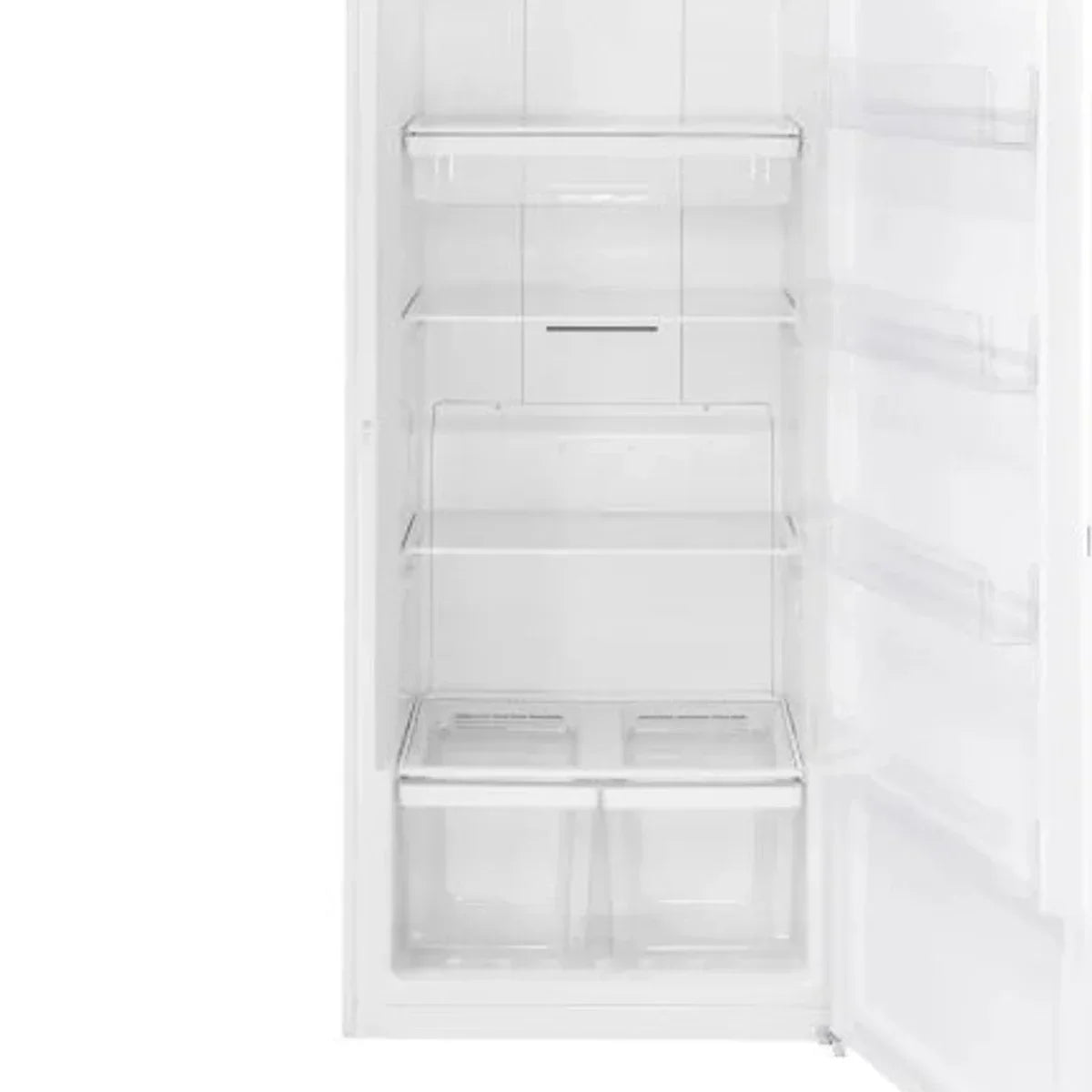 GE 21.3 cu. ft. White Upright Freezer with Exterior Adjustable Temperature Control