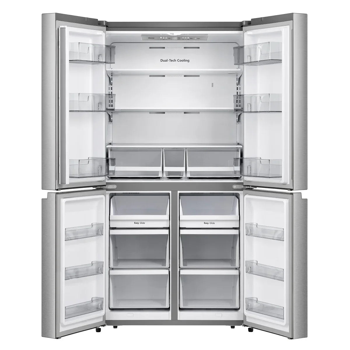 Hisense 24 in. 11.5 cu ft. Stainless Steel Top Mount Counter Depth Refrigerator with Recessed Handles