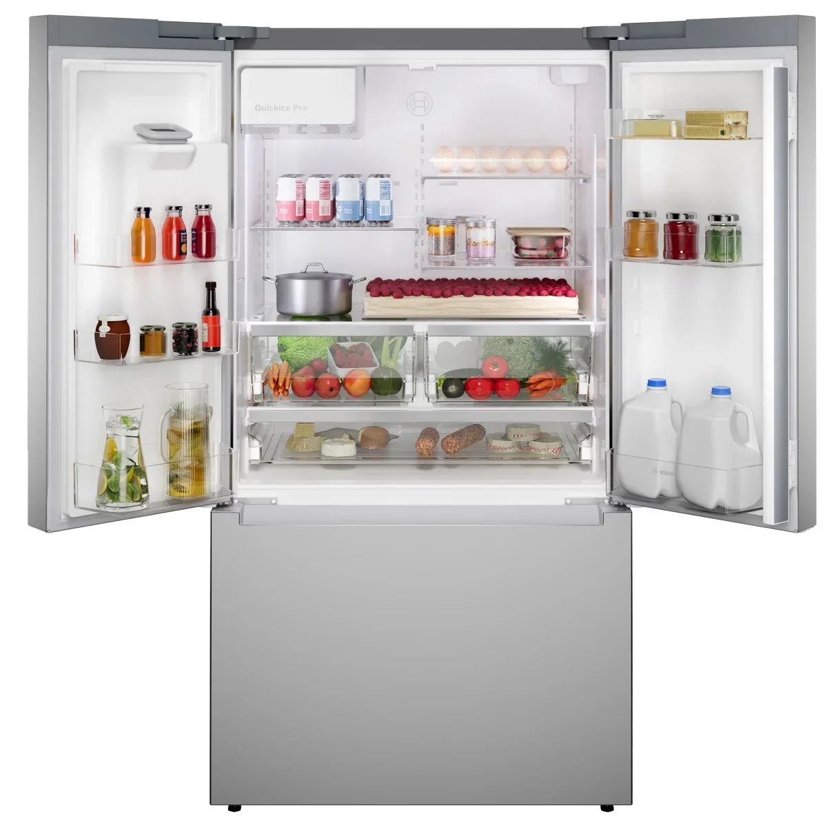 33 in. 18 cu ft. Stainless Steel Counter Depth French Door Refrigerator with Frost Free Design