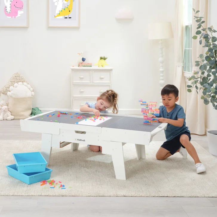 Building Bricks Play N Glow Light-Up Table with 210 Bricks