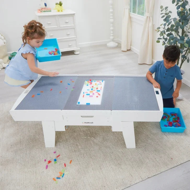 Building Bricks Play N Glow Light-Up Table with 210 Bricks
