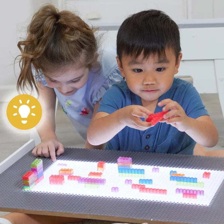 Building Bricks Play N Glow Light-Up Table with 210 Bricks