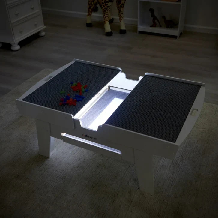 Building Bricks Play N Glow Light-Up Table with 210 Bricks