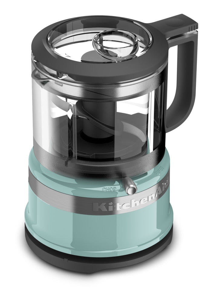 Compact 3.5 Cup Food Chopper/Mini Food Processor with Dishwasher Safe Parts, Aqua Sky