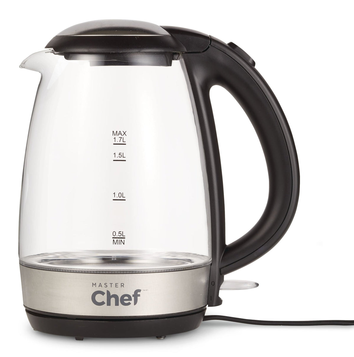 Cordless Electric Kettle with Blue Light, Glass, 1.7L