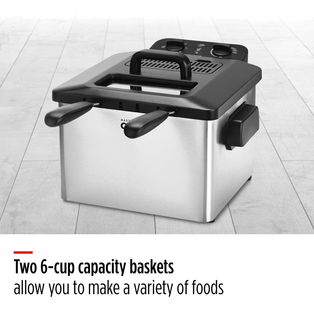 Deep Fryer with 2 Basket Capacity, Stainless Steel, 4.5-L