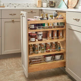 Retractable storage rack, suitable for kitchen/bathroom cabinets, equipped with soft-closing fully telescopic rails and adjustable shelves