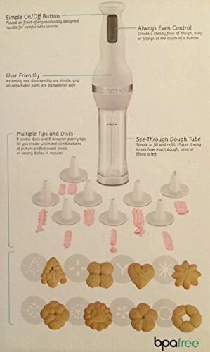 Electric Cookie Press CCP 20 (White): Home & Kitchen