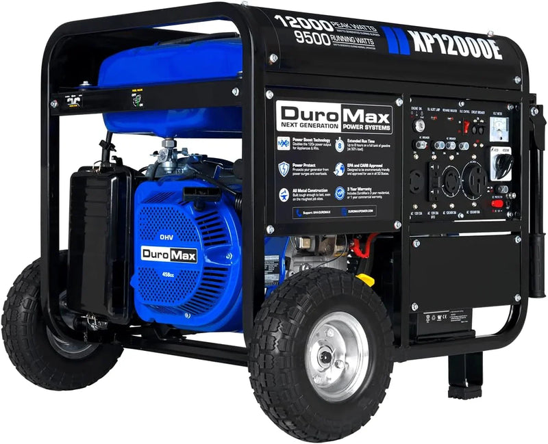 13,000-Watt Dual Fuel Portable Generator - Gas & Propane, Electric Start, Whole Home Backup Power, Transfer Switch Ready, RV & Emergency Ready T5411