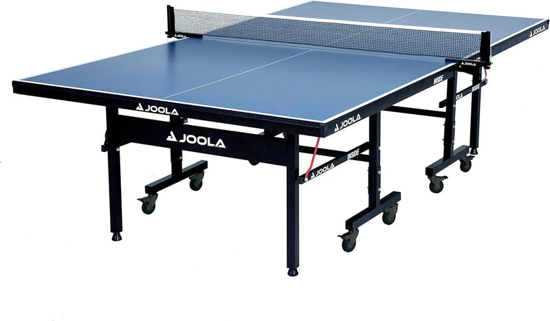 Inside Professional MDF Indoor Ping Pong Table with Quick Clamp Table Tennis Net and Post Set - 10 Minute Easy Assembly - Tournament Quality - Foldable with Single Player Playback Mode C3113
