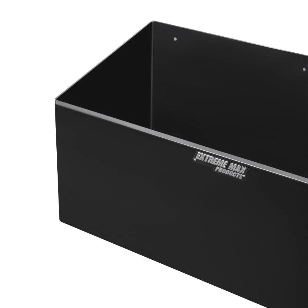 Extreme Max Dual Fuel Jug Holder -- Aluminum Design for Two 5 Gallon Jugs, Black Storage Organizer for Trailers & Garages