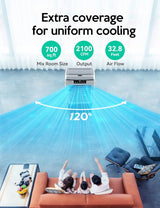 Evaporative Cooler, Air Cooler, 120°Oscillation Swamp Cooler with Remote Control, 24H Timer, 3 Wind Speeds for Outdoor Indoor Use,8 Gallon
