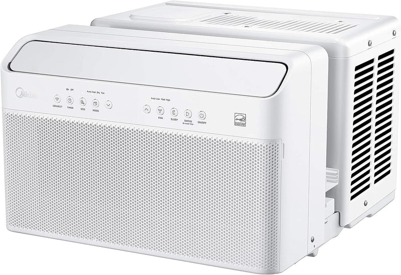 U-Shaped Inverter Window Air Conditioner 12,000BTU with Open Window Flexibility, Robust Installation,Extreme Quiet, 35% Energy Saving, Smart Control, Alexa, Remote, Bracket Included (Renewed) P8193