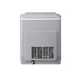 Compact desktop ice machine, capable of producing 26 pounds of ice per day, black color