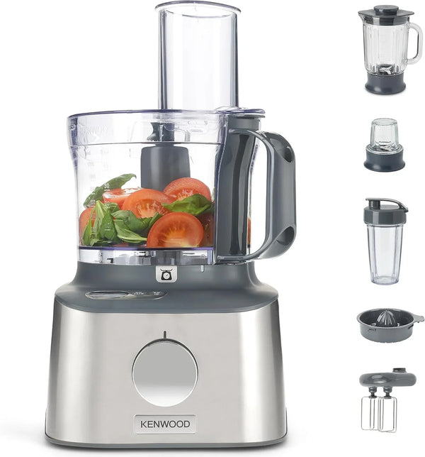 Multifunctional compact food processor, with built-in scale, equipped with 11 accessories, designed small yet powerful. P1113