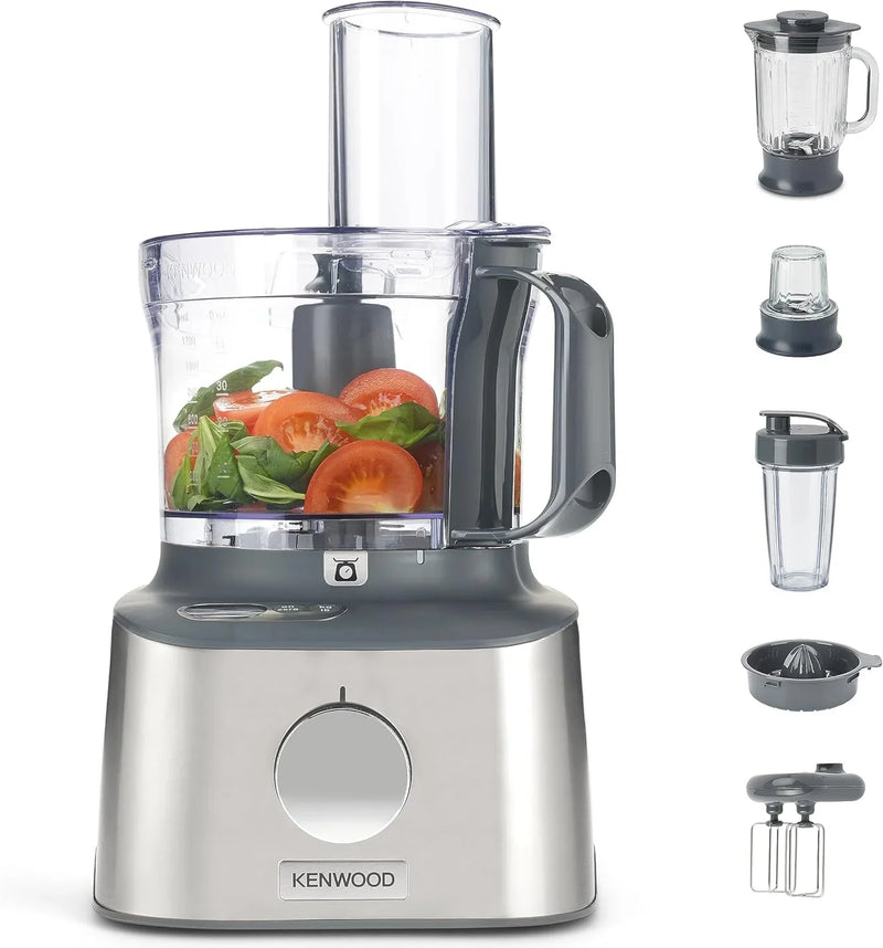 Multifunctional compact food processor, with built-in scale, equipped with 11 accessories, designed small yet powerful. P1113