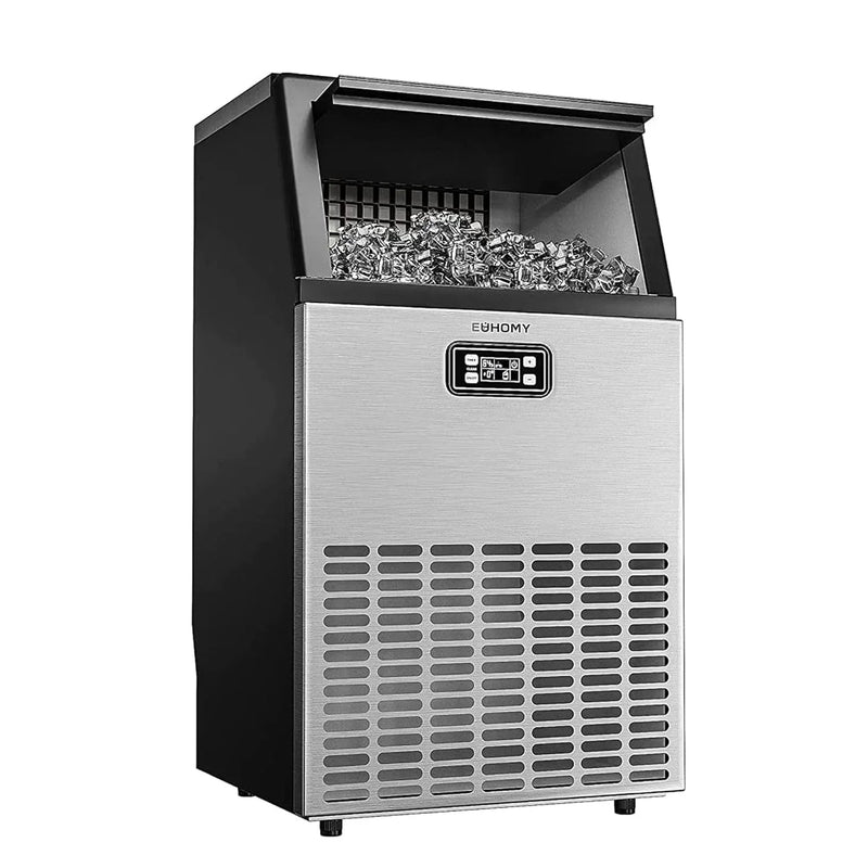 EUHOMY Commercial Ice Maker Machine, 100lbs/24H Stainless Steel Under Counter E2983