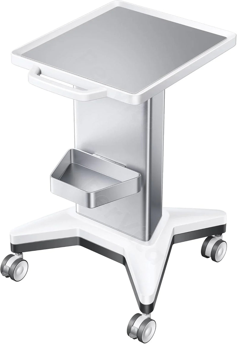 Medical Utility Cart with 4 Swivel Wheels, 100 lbs Capacity for PSP10/PSP15 Shockwave Machines, Beauty, Medical, Office & Home Use Equipment, 15.7x17.3 in Non-Slip Platform & Gel Tray Z1870