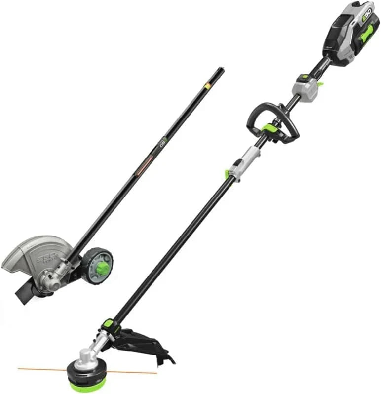 Multi-Head Combo Kit 16-Inch 56-Volt Carbon Fiber String Trimmer with POWERLOAD & 8-Inch Carbon Fiber Edger Attachment & 56-Volt Power Head, 4.0Ah Battery and 320W Charger Included L2354
