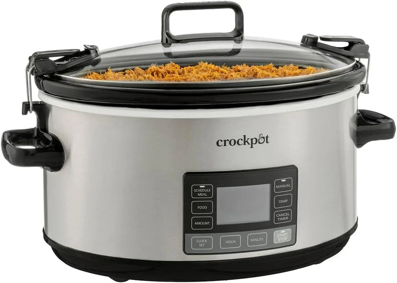 7 Quart Portable Programmable Slow Cooker with Timer and Locking Lid C1749