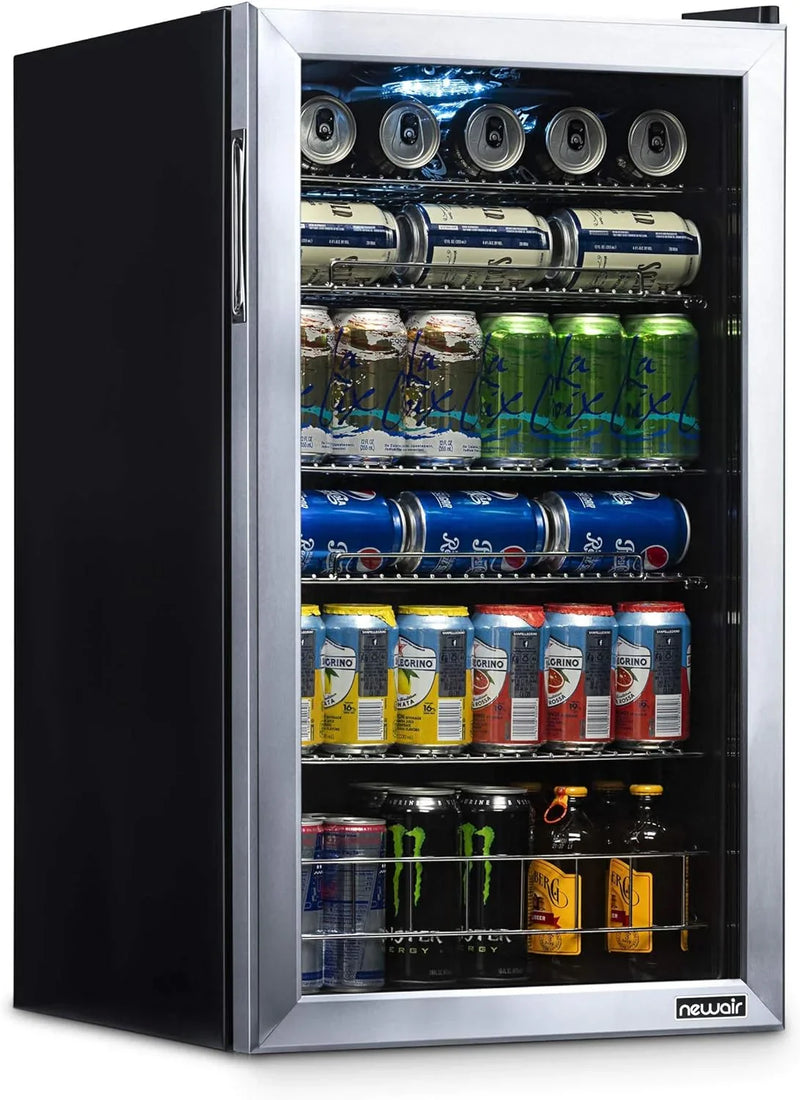 Beverage Refrigerator Cooler | 126 Cans Free Standing with Right Hinge Glass Door B6940