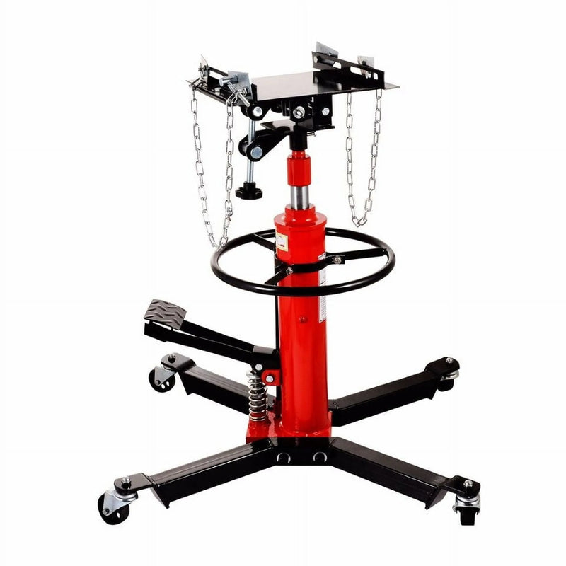 Hydraulic Car Transmission Jack Vertical Lift,1660 Pounds,360掳Rotating Wheel Lift,Red W6750
