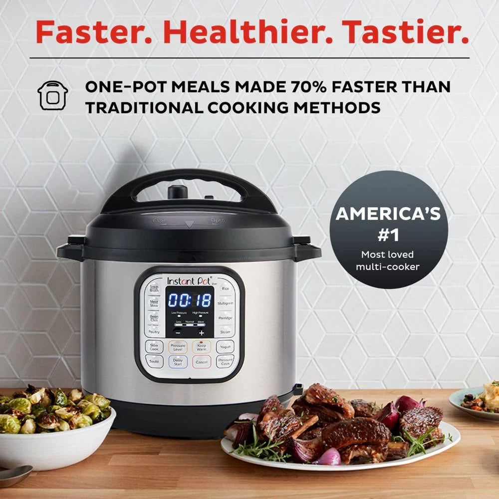 Duo 6 Qt Electric Pressure Cooker 7 In 1 with Easy Release Steam Switch
