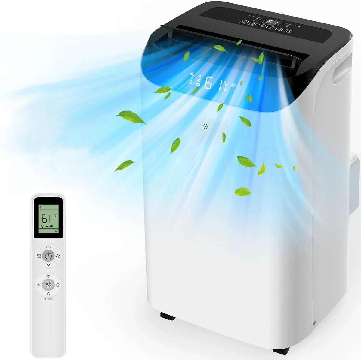Inverter 16000BTU Portable Air Conditioners with Remote, Free Stand Cooling Portable AC Unit for Room up to 800 sq.ft, with Dehumidifier & Fan, Dual Hose, Quiet Sleep Mode(45dB), Windows Kit