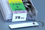 Metal key rack, equipped with 75 metal hooks fixed by bolts