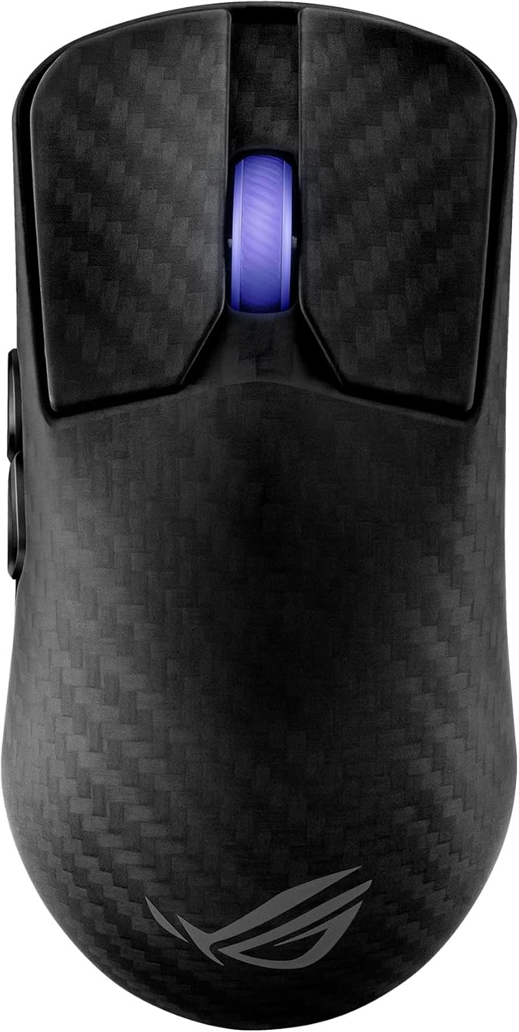 Wireless e-sports gaming mouse - Made of carbon fiber material, weighing only 47 grams, with three connection modes, 42,000 DPI, with a maximum battery life of up to 70 hours, and glass sliding rail