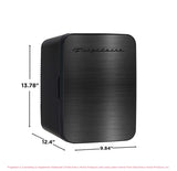 10L 15-Can Mini Personal Fridge – Black Stainless