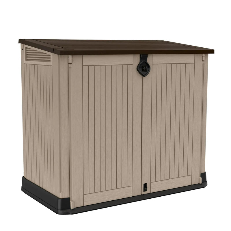 30-Cu Ft All-Weather Resin Storage Shed, Beige D4182
