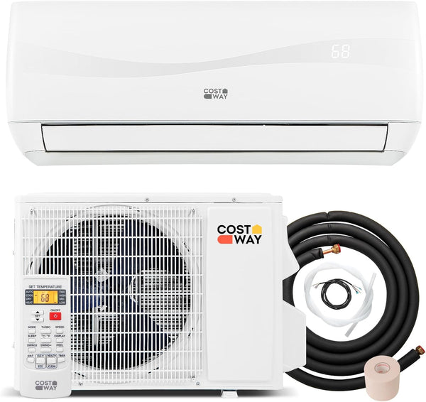 12000-watt mini split air conditioner and heater, 20 energy efficiency rating, 115 volts, wall-mounted tubeless air conditioning unit, capable of cooling rooms with an area not exceeding 750 square feet, energy-efficient inverter air conditioner equi B279