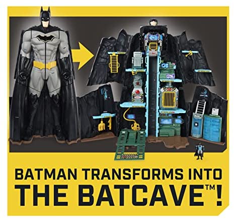 Bat-Tech Batcave, Giant Transforming Playset with Exclusive 4-- Figure and Accessories