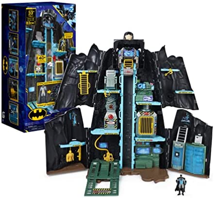 Bat-Tech Batcave, Giant Transforming Playset with Exclusive 4-- Figure and Accessories