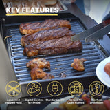 Electric Barbecue Grill | Compact design, quick preheating, digital temperature control | High-power infrared outdoor barbecue and grilling function
