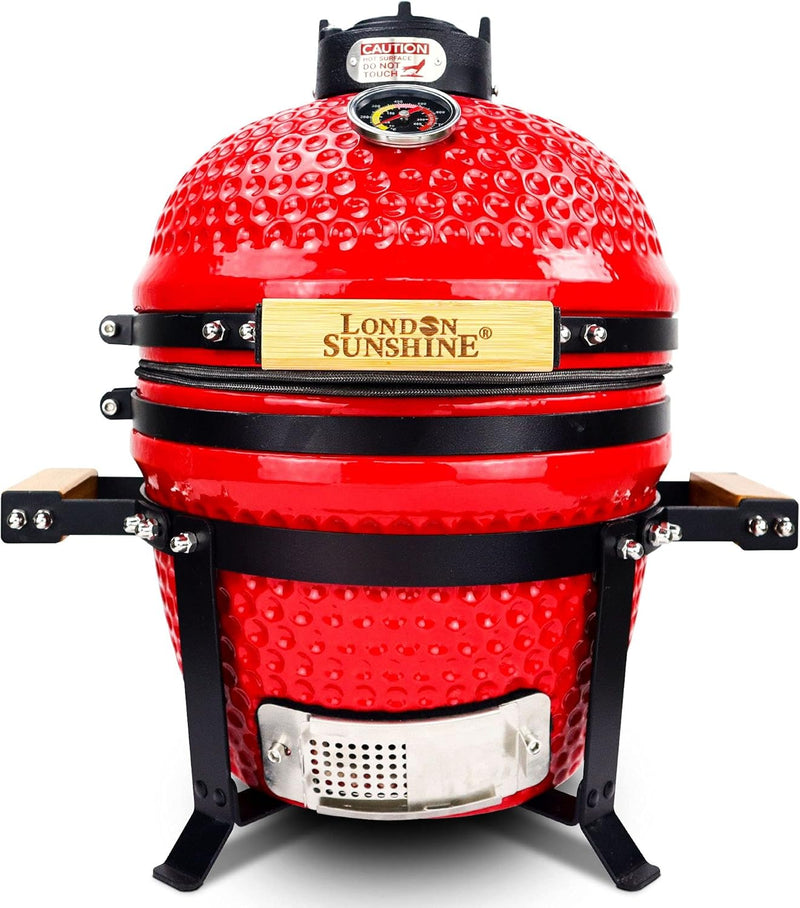13-inch ceramic Kamodo charcoal barbecue grill - red G9867