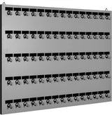 Metal key rack, equipped with 75 metal hooks fixed by bolts