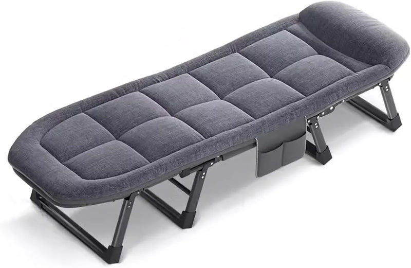 Folding Camping Cot Adults Bed,Adult Folding Bed, Rollaway Bed with Mattress for Adults Queen, High Elastic Sponge Five Adjustable Angles Good Load Bearing, Folding Bed, for Home Outdoor E8870
