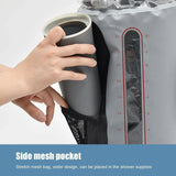 Outdoor sports water bag, portable solar shower set, with pressure foot pump, foldable travel water storage device, suitable for camping, beaches, travel and activities.