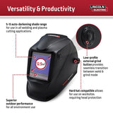 Electric Auto Darkening Welding Helmet, Extra Large