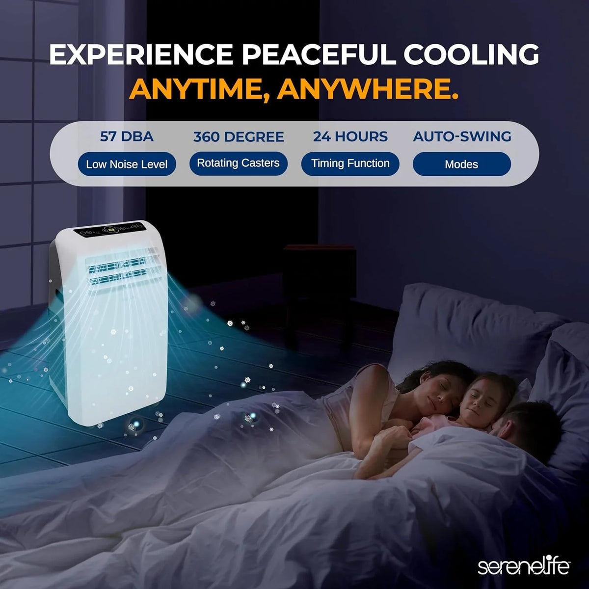 3-in-1 Portable Air Conditioner with Built-in Dehumidifier Function,Fan Mode, Remote Control, Complete Window Mount Exhaust Kit