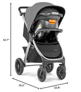 A foldable baby carriage equipped with 35 zip-style long-lasting baby safety seats and a baby carriage set. | Chunsan / Black