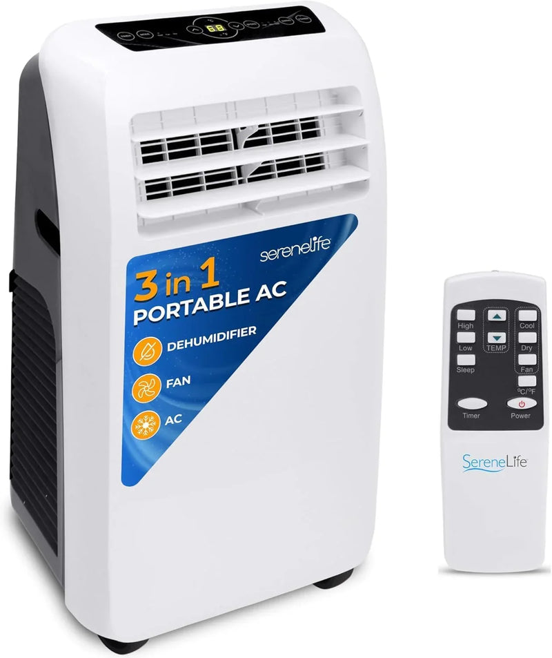 3-in-1 Portable Air Conditioner with Built-in Dehumidifier Function,Fan Mode, Remote Control, Complete Window Mount Exhaust Kit Q3076