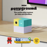 An interactive play system specially designed for children and families, combining indoor sports activities with interactive family entertainment, is perfect for game nights, gatherings and playdates.
