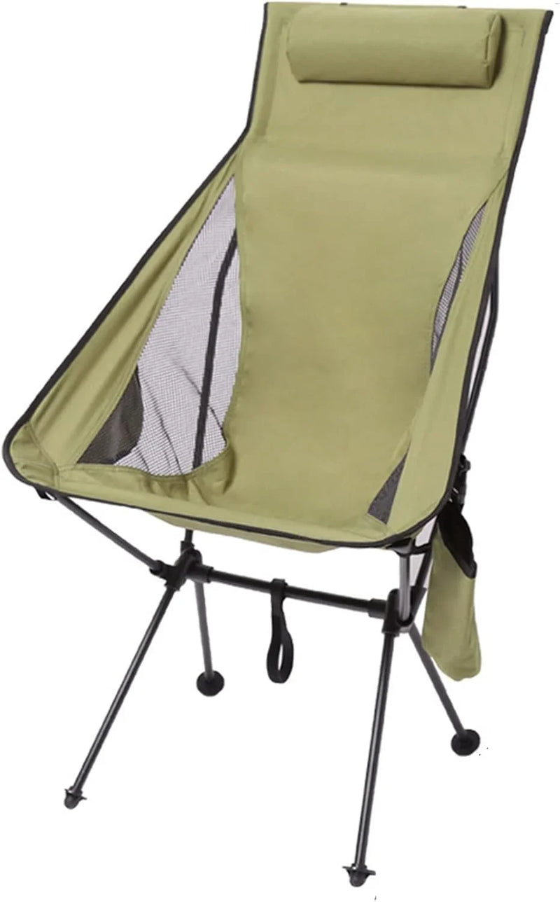 Foldable Chair Ultralight Folding Moon Chairs Outdoor Removable Washable Fishing Picnic BBQ Chairs with Carry Bag Outdoor Stool C4738