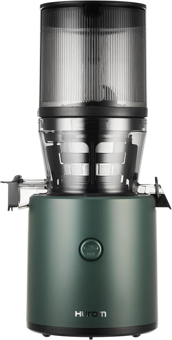 Cold press juicer, easy-to-clean chewing-style slow juicer, coarse filter screen, automatic feeding, no need for operator intervention, household size, quiet motor, easy assembly (kale/deep green) D3197