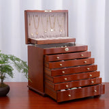 Wooden Jewelry Box,jewelry boxes for women large jewlrey box&organizers with necklace hanger,jewerly organizer,jewelry holder organizer,9-layer large capacity jewelry storage box